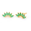 Earrings S925 Silver Needle Copper Crown Geometric Ins Style Electroplating