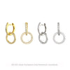 Earrings S925 Sterling Silver Geometric Zircon Inlaid