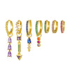 Earrings Set Copper Geometric Inlaid Zircon For Women