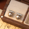 Earrings 925 Silver Copper Geometric Grey Pearl Electroplating For Women
