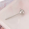 Earrings 925 Silver Copper Hoop Bean Round Ball Electroplating Diy Accessories