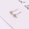 Earrings 925 Silver Copper Hoop Bean Round Ball Electroplating Diy Accessories