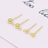 Earrings 925 Silver Copper Hoop Bean Round Ball Electroplating Diy Accessories