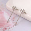 Earrings 925 Silver Copper Hoop Bean Round Ball Electroplating Diy Accessories
