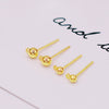 Earrings 925 Silver Copper Hoop Bean Round Ball Electroplating Diy Accessories