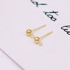 Earrings 925 Silver Copper Hoop Bean Round Ball Electroplating Diy Accessories