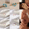 Earrings Silver Geometric Pattern Electroplated Natural Freshwater Pearl Turquoise Tassel Style