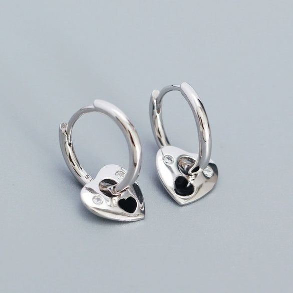 Earrings 925 Silver Heart Electroplating