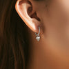 Earrings 925 Silver Heart Shape Flash Diamond Women