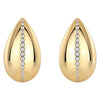 Earrings 925 Silver Moissanite Inlay Fashion Geometric Drop Shape For Women