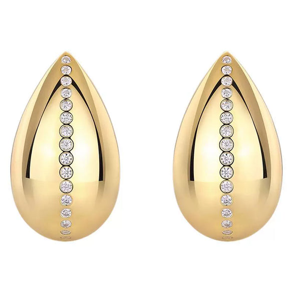 Earrings 925 Silver Moissanite Inlay Fashion Geometric Drop Shape For Women