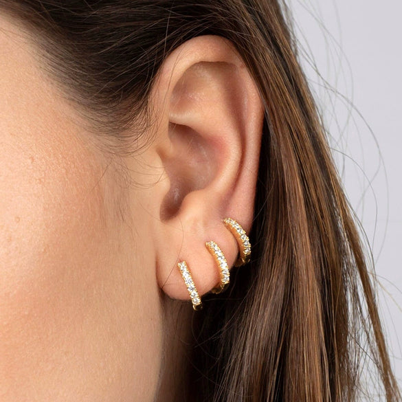 Earrings Silver Needle Copper Geometric Electroplated Jewelry For Women