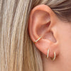 Earrings Silver Needle Copper Geometric Electroplated Jewelry For Women