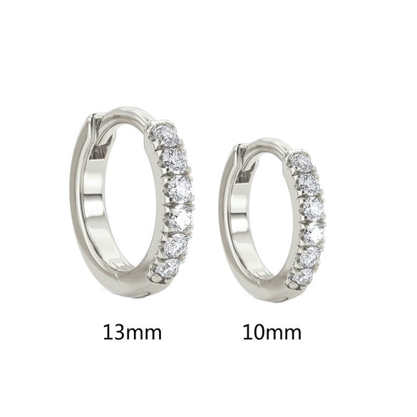 Earrings Silver Needle Copper Geometric Electroplated Jewelry For Women