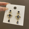 Earrings 925 Silver Pearl Drop Shape Baroque Retro Elegant Electroplating Alloy Women's
