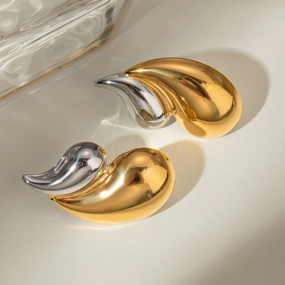 Earrings Stainless Steel Drop Shape Electroplated Original Design Light Luxury Highend