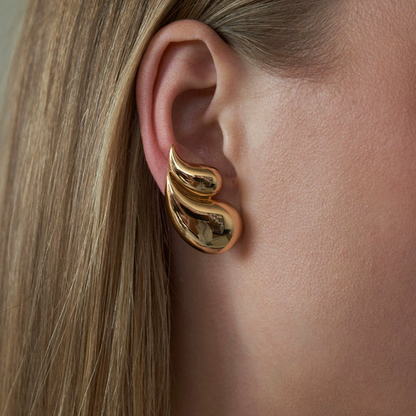 Earrings Stainless Steel Drop Shape Electroplated Original Design Light Luxury Highend