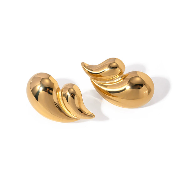 Earrings Stainless Steel Drop Shape Electroplated Original Design Light Luxury Highend