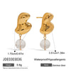Earrings Stainless Steel Geometric Electroplated Light Luxury Minimalist Design For Women