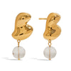 Earrings Stainless Steel Geometric Electroplated Light Luxury Minimalist Design For Women