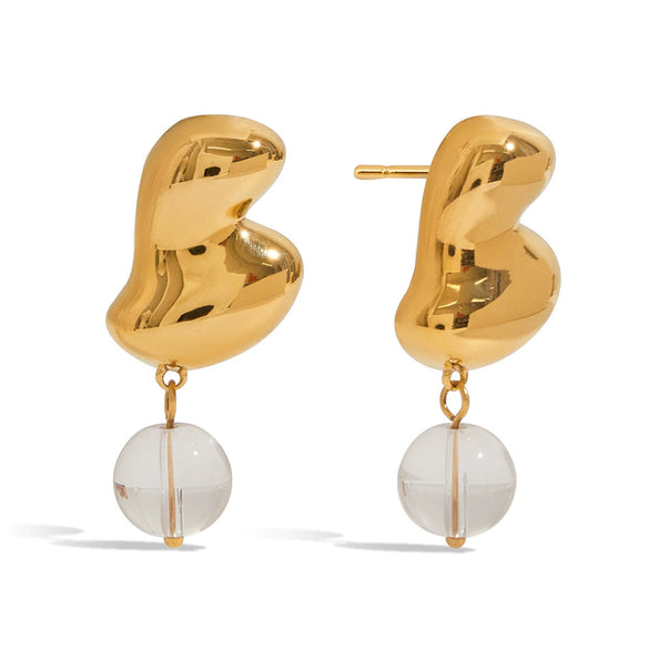 Earrings Stainless Steel Geometric Electroplated Light Luxury Minimalist Design For Women