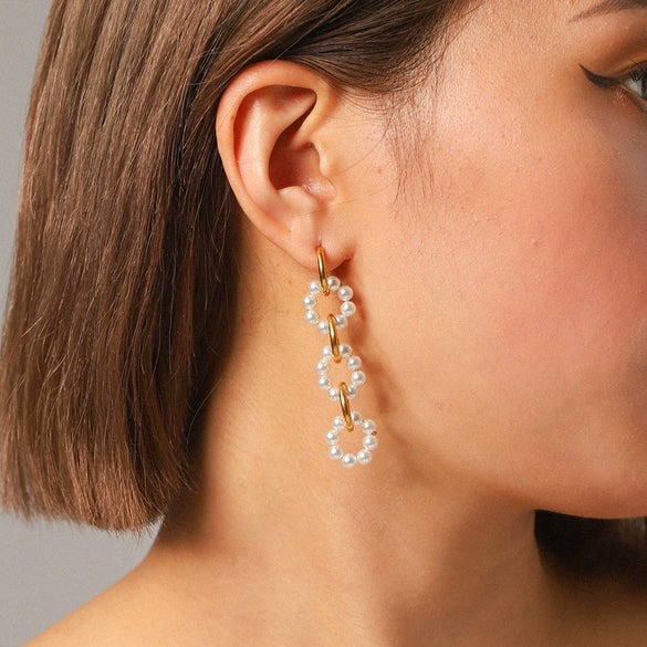 Earrings Stainless Steel Geometric Electroplating Ins Style Minimalist Women's