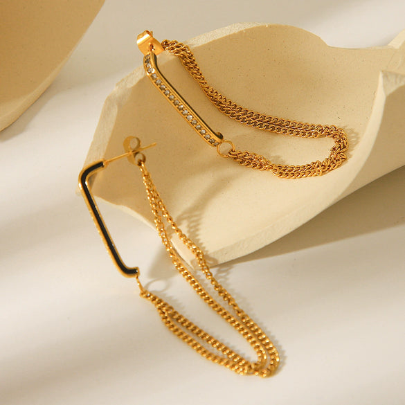 Earrings Stainless Steel Geometric Electroplating Women's