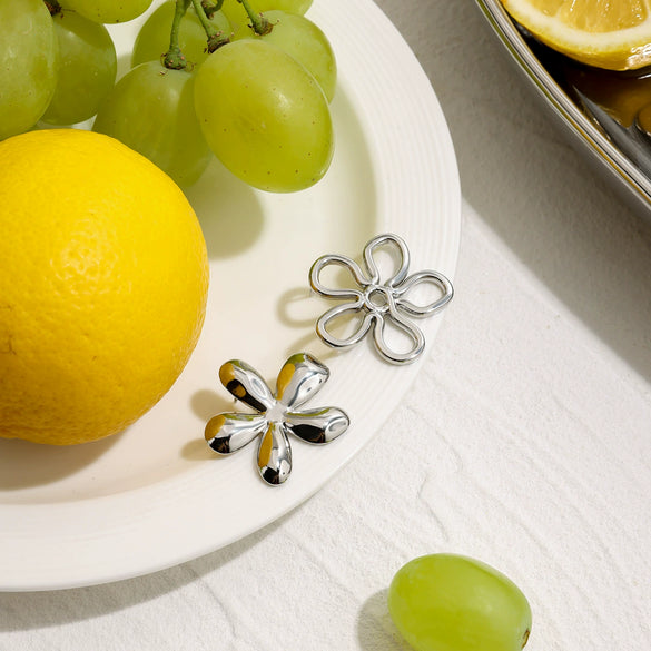 Earrings Stainless Steel Geometric Ins Style Electroplating