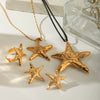 Earrings Stainless Steel Geometric Starfish Electroplating