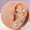 Earrings Stainless Steel Inlaid With Zircon Butterfly Dragonfly Design
