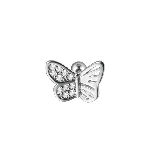 Earrings Stainless Steel Inlaid With Zircon Butterfly Dragonfly Design