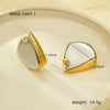 Earrings Stainless Steel 18K Electroplating Irregular Fish Fin Glossy Color Matching Fashion Women's