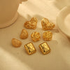 Earrings Stainless Steel 18K Gold Geometric Electroplated Love Rhombus Design
