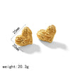 Earrings Stainless Steel 18K Gold Geometric Electroplated Love Rhombus Design
