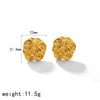 Earrings Stainless Steel 18K Gold Geometric Electroplated Love Rhombus Design