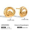 Earrings Stainless Steel 18K Gold Geometric Electroplated