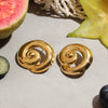 Earrings Stainless Steel 18K Gold Geometric Electroplated