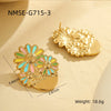 Earrings Stainless Steel 18K Gold Plated Geometric Style