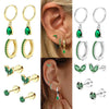 Earrings Stainless Steel Star Shape Zircon Jewelry