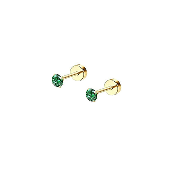Earrings Stainless Steel Star Shape Zircon Jewelry