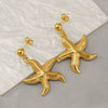 Earrings Stainless Steel Starfish Animal Zodiac Electroplating Fashion For Women