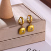 Earrings Stainless Steel Synthetic Zircon Geometric U Shaped Diamond Processed For Women