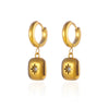 Earrings Stainless Steel Synthetic Zircon Geometric U Shaped Diamond Processed For Women