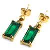 Earrings Stainless Steel Zircon Geometric Inlaid For Women