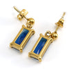 Earrings Stainless Steel Zircon Geometric Inlaid For Women
