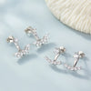 Earrings 925 Sterling Silver Diamond Geometric Fashionable Light Luxury Design
