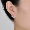 Earrings 925 Sterling Silver Diamond Geometric Fashionable Light Luxury Design