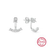 Earrings 925 Sterling Silver Diamond Geometric Fashionable Light Luxury Design
