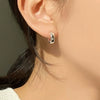 Earrings 925 Sterling Silver Electroplated With Letters Numbers Text Pattern