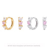 Earrings 925 Sterling Silver Heart Shaped Inlaid Zircon Small Fresh Style For Women